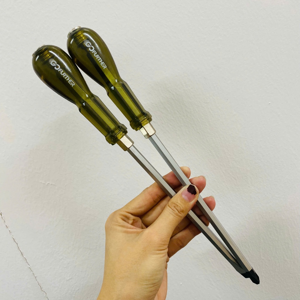 Combo Tô vít đóng Go Futher, tua vít đóng dẹp và tô vít đóng bake, size 6mm, 8mm (-)(+)