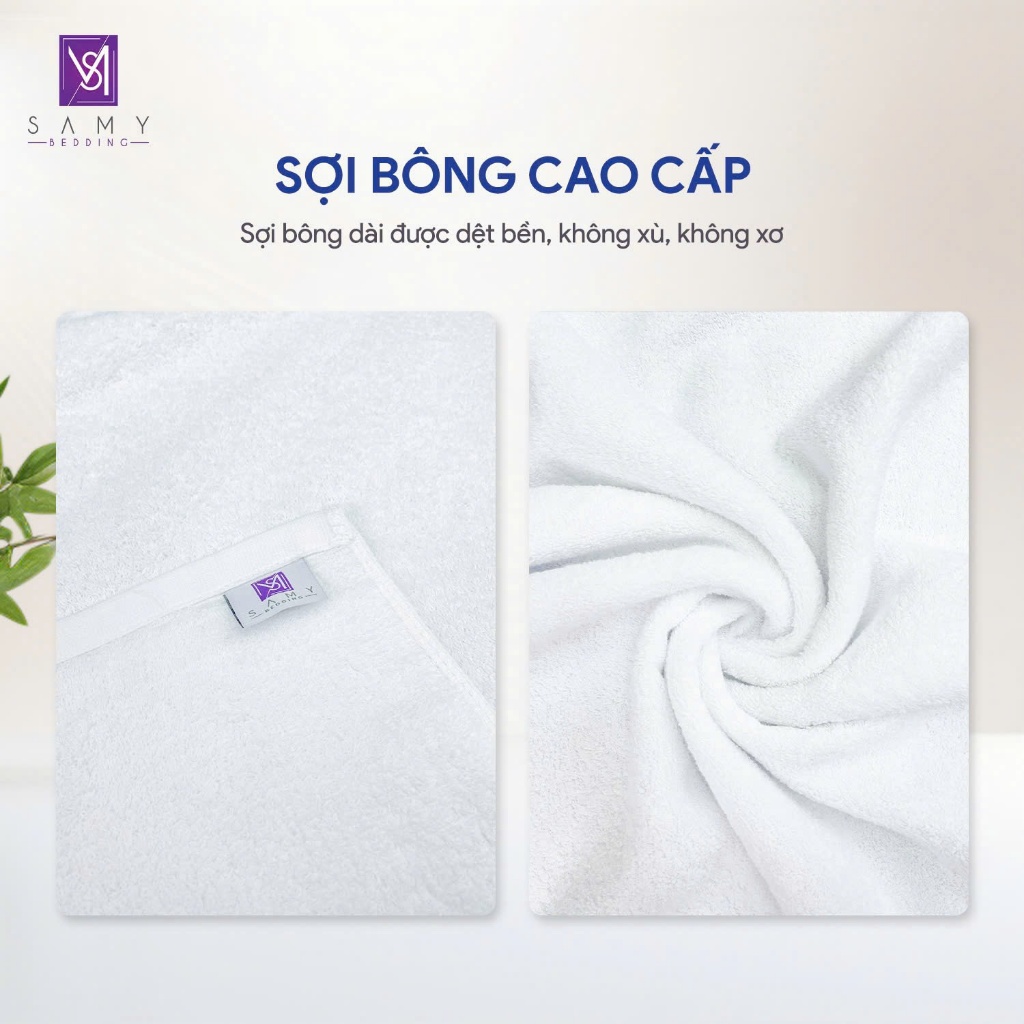 Ảnh Khăn tắm, Khăn mặt Khách sạn, Nhà nghỉ 100% Cotton 70x140cm Samy Bedding thấm hút tốt, mềm mại 2