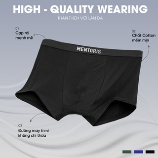 COMBO 3 sịp đùi boxer nam MENTORIS, chất vải cao cấp, co giãn 4 chiều, thoáng mát CB3MBX01