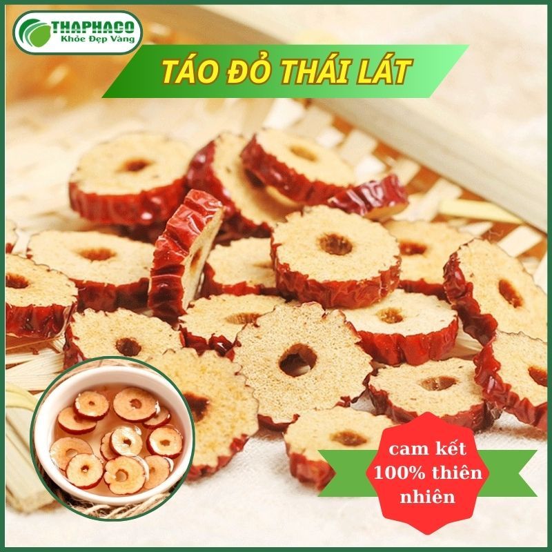 Táo Đỏ Cắt Lát Nguyên Chất Giá Rẻ Tự Nhiên - Thảo Dược THAPHACO - 100GRAM