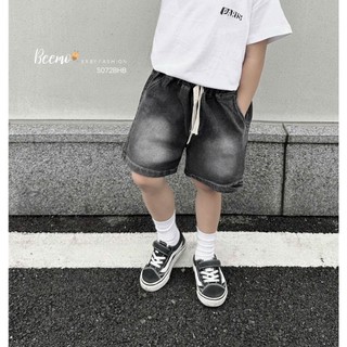 Quần sóc jeans mềm co giãn, quần đùi bò, quần shorts cá tính cho bé trai 5072QHB
