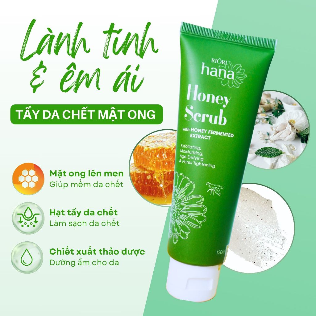 Ảnh Tẩy Tế Bào Chết Mật Ong RIORI HANA HONEY SCRUB 120g 1