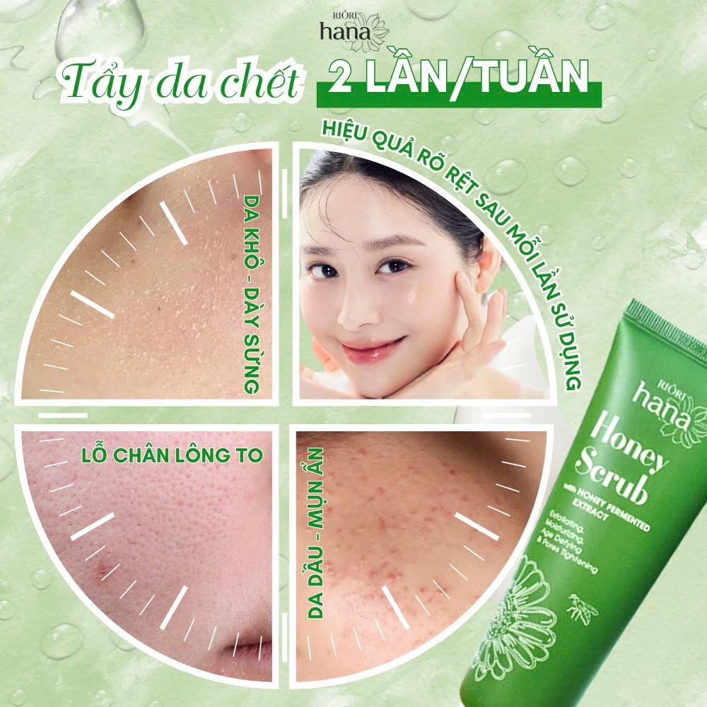 Ảnh Tẩy Tế Bào Chết Mật Ong RIORI HANA HONEY SCRUB 120g 4