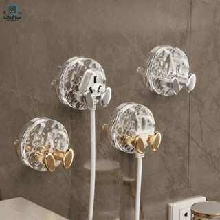 Móc Dán Tường Treo Giữ Phích Cắm Điện Móc Treo Đồ Đa Năng Trong Suốt Sang Trọng Life Plus - MD03