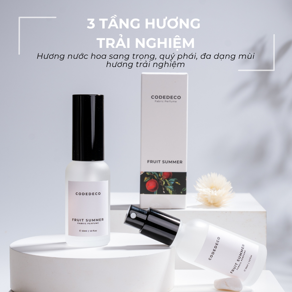 Ảnh Xịt thơm hương nước hoa CODEDECO Fruit Summer 30ml Ngọt ngào, Dịu mát từ Hương hoa và Trái cây lưu hương tới 6h 1