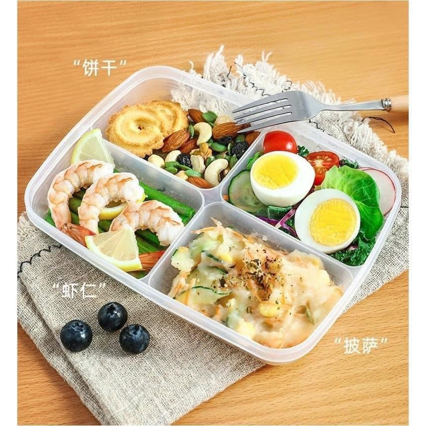 HỘP NHỰA ĐỰNG THỰC PHẨM 4 NGĂN ĐA NĂNG TIỆN DỤNG
