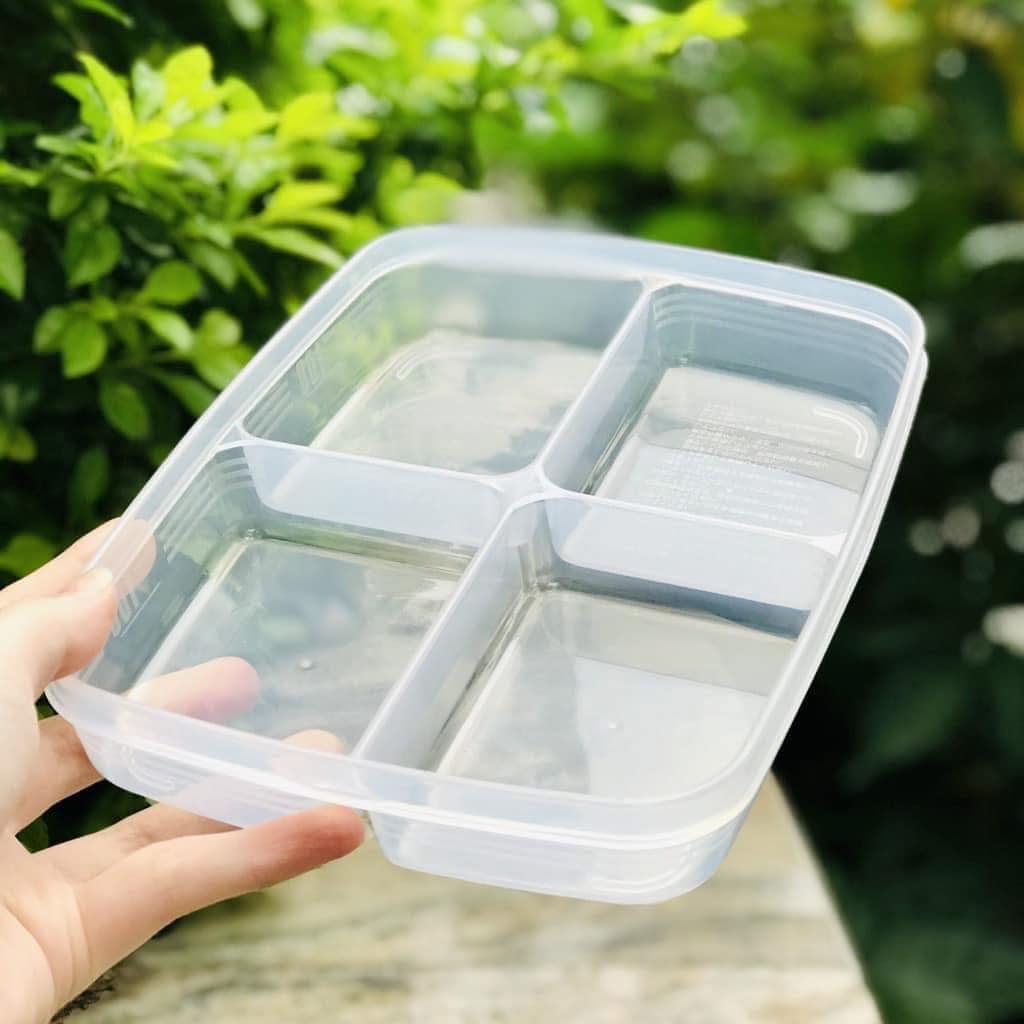 HỘP NHỰA ĐỰNG THỰC PHẨM 4 NGĂN ĐA NĂNG TIỆN DỤNG