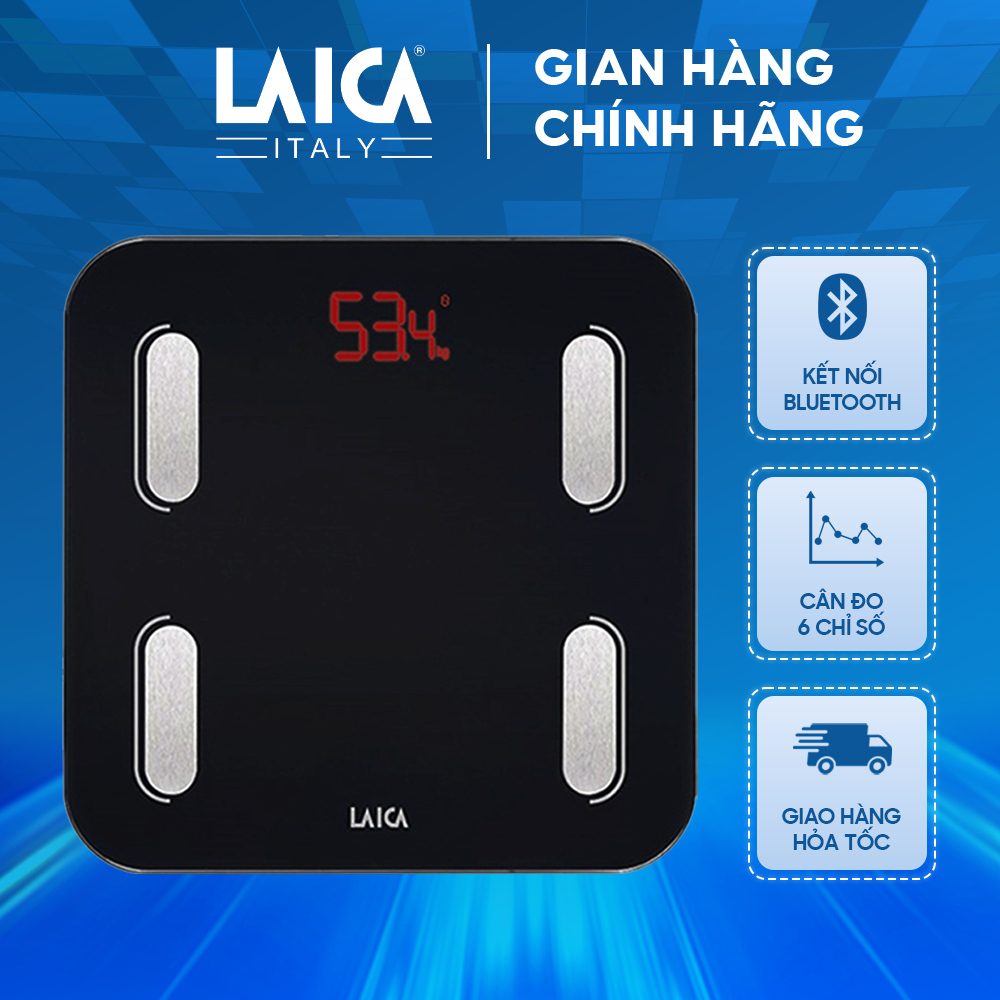 Ảnh Cân điện tử sức khỏe thông minh Laica PS7015 - Cân thông minh đo 6 chỉ số cơ thể 1