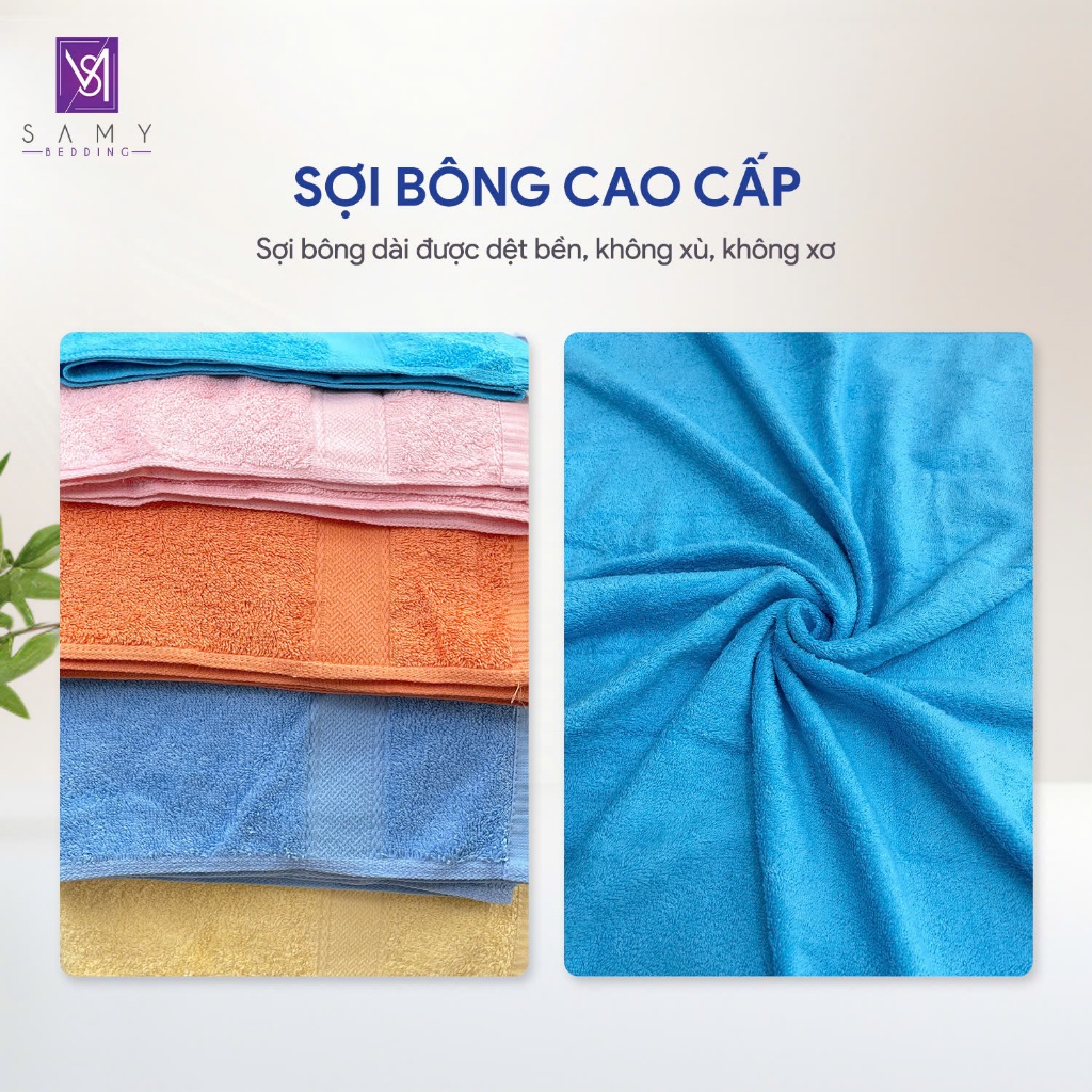 Ảnh Khăn tắm Gia đình size lớn cao cấp Samy Bedding siêu mềm mịn, thấm hút tốt, dày dặn 1