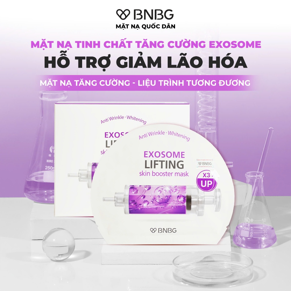 Ảnh Combo 10 Mặt Nạ BNBG Tinh Chất Hỗ Trợ Tăng Cường EXOSOME Hỗ Trợ Giảm Lão Hóa 30mlx10 1
