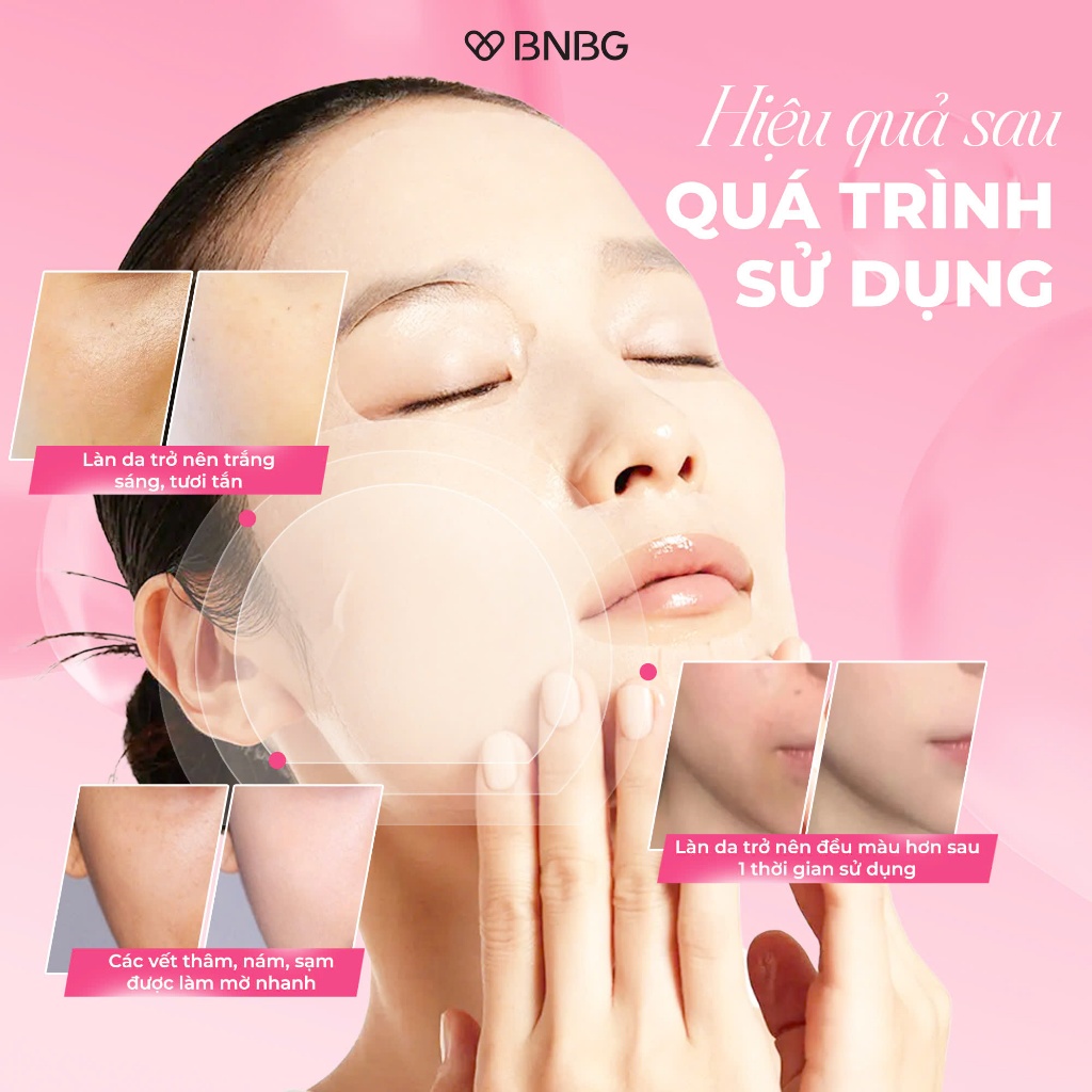 Ảnh Combo 10 Mặt Nạ BNBG Tinh Chất Tăng Cường GLUTATHIONE Hỗ Trợ Làm Sáng Và Dưỡng Trắng Da 30mlx10 4