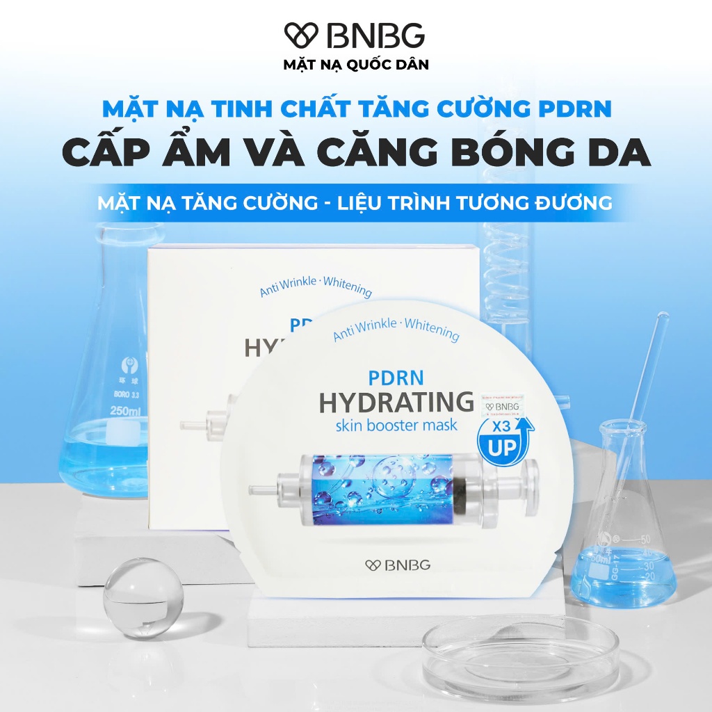 Ảnh Combo 10 Mặt Nạ BNBG Tinh Chất Hỗ Trợ Tăng Cường PDRN Hỗ Trợ Cấp Ẩm Và Căng Bóng Da 30mlx10 1