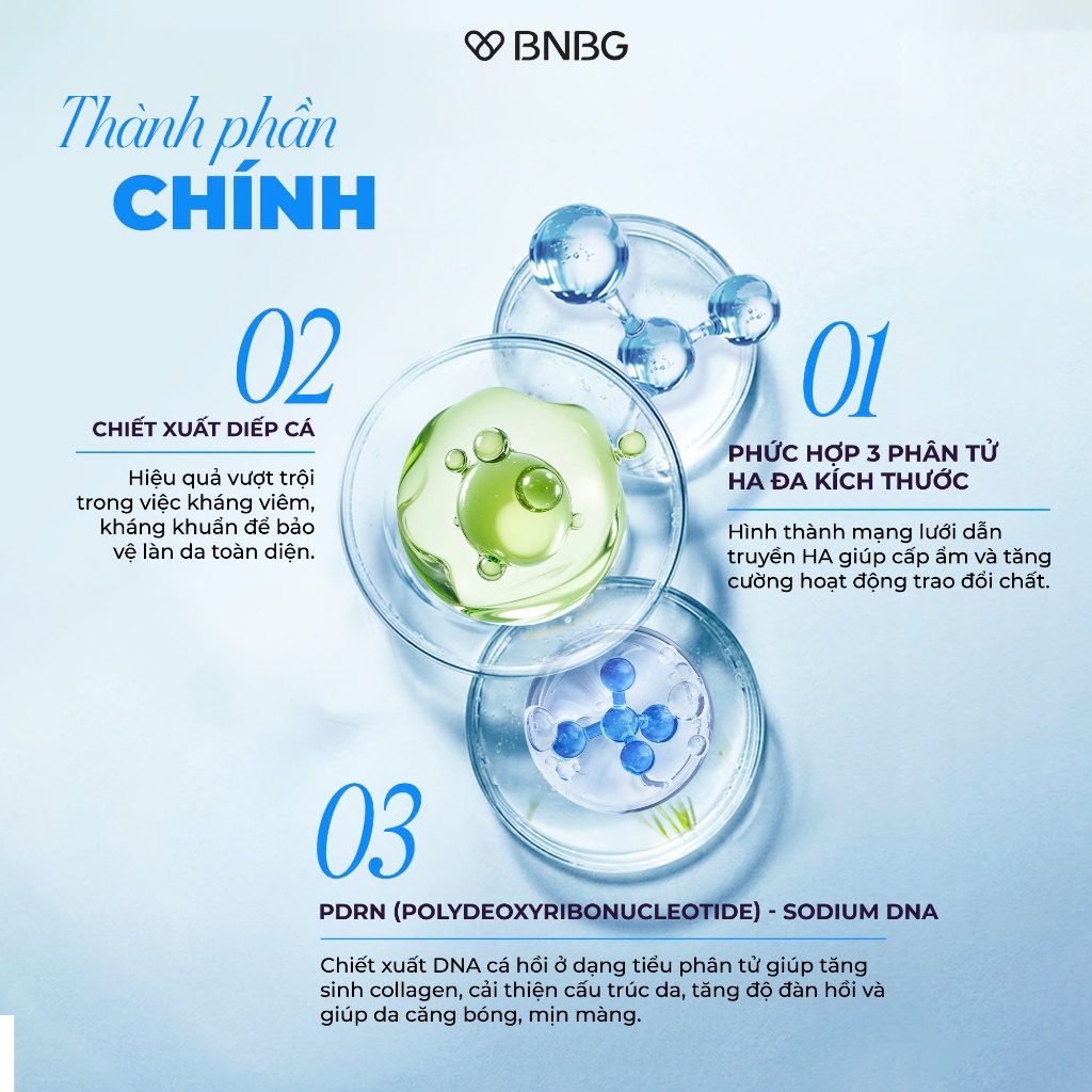Ảnh Combo 10 Mặt Nạ BNBG Tinh Chất Hỗ Trợ Tăng Cường PDRN Hỗ Trợ Cấp Ẩm Và Căng Bóng Da 30mlx10 3