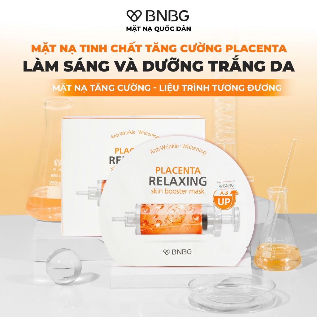 Ảnh Combo 10 Mặt Nạ BNBG Tinh Chất Tăng Cường PLACENTA Hỗ Trợ Làm Dịu Và Phục HồI Da 30mlx10 1