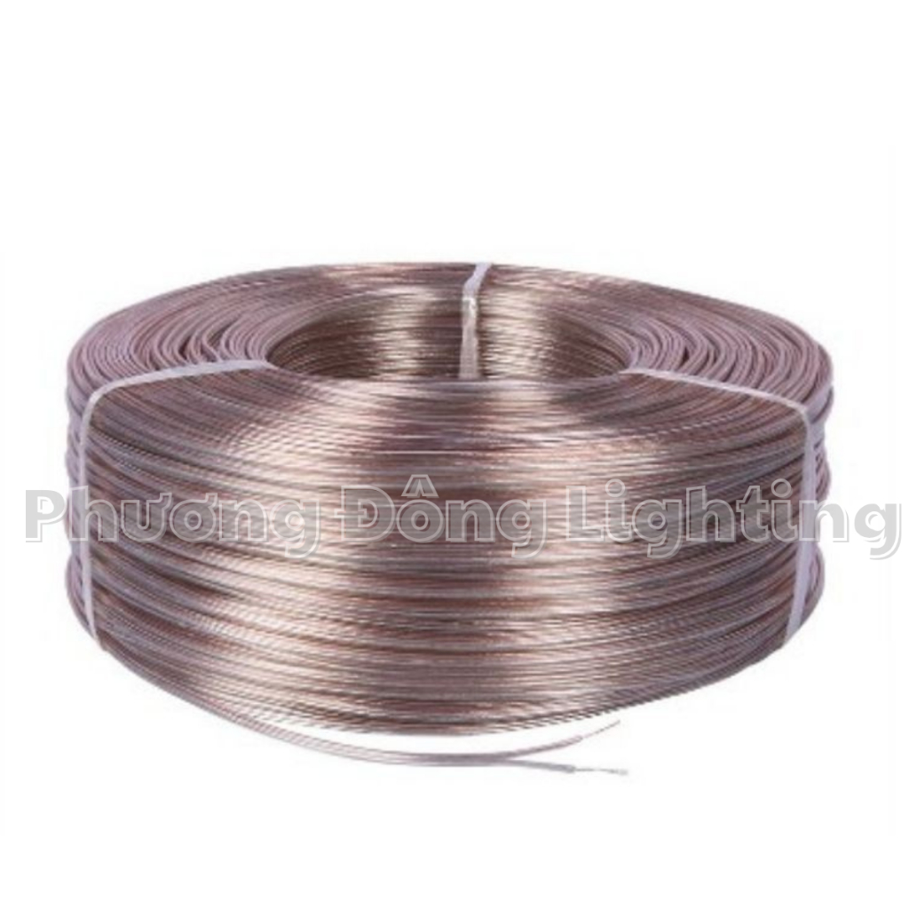 (Giá 100m) Dây điện đôi trong suốt 2x0.25mm chuyên dụng cho led neon, bảng hiệu, audio