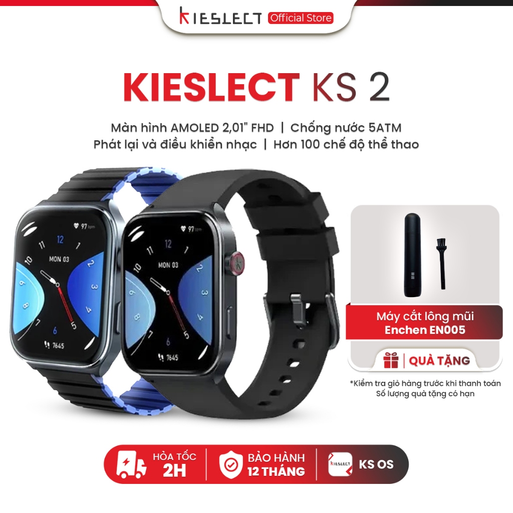 Ảnh Đồng hồ thông minh Kieslect KS 2 | 2.01inch | Ultra AMOLED | 300mAh | Nghe gọi trực tiếp |Hàng Chính Hãng 1