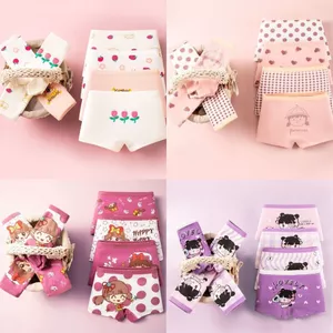 Combo 4 Quần Lót Bé Gái Dáng Đùi Cotton Mềm Mịn, Set 4 Quần Chip Trẻ Em Thỏa Mái Vận Động ZANABRA