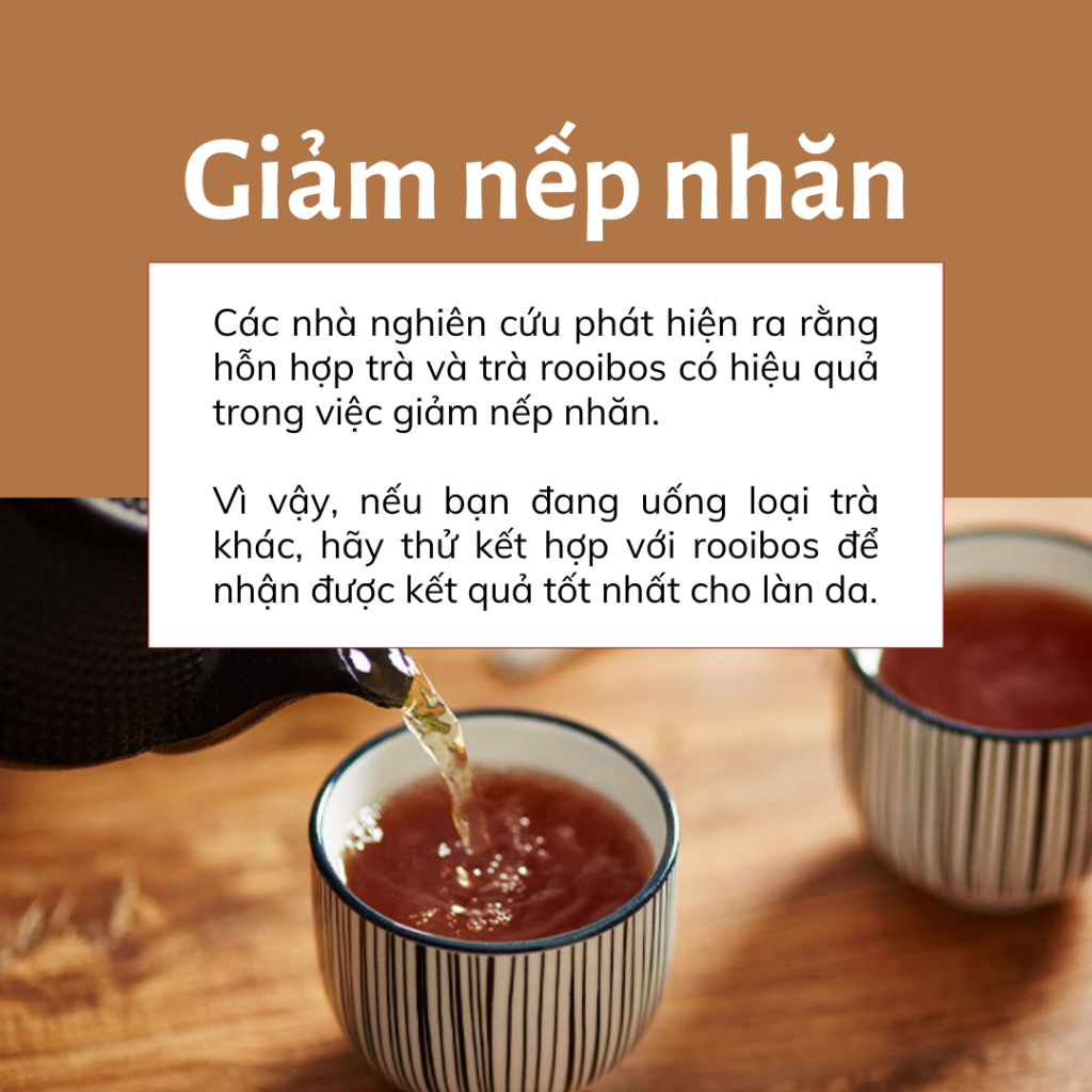 Trà thảo mộc Rooibos Nam Phi African Dawn túi lọc 40 gói/túi, không caffein, tốt cho sức khỏe