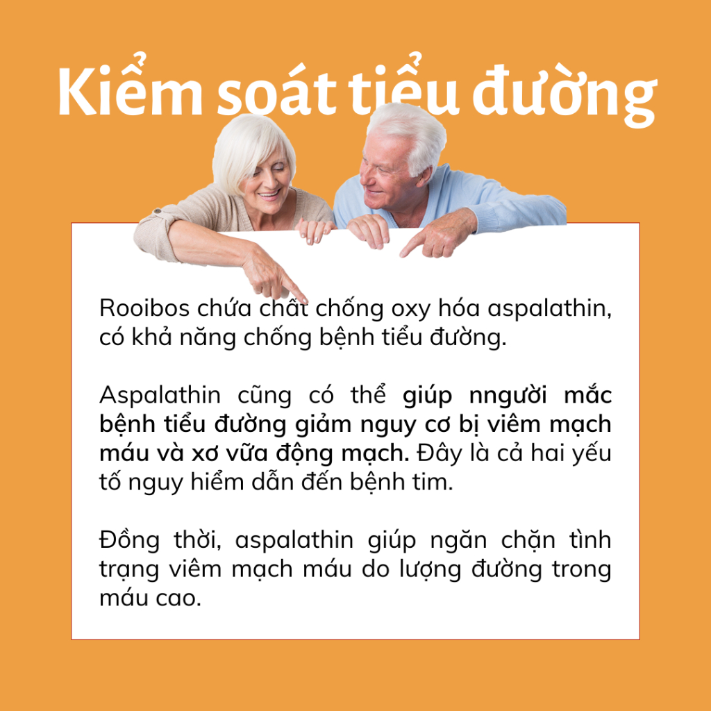 Trà thảo mộc Rooibos Nam Phi African Dawn túi lọc 40 gói/túi, không caffein, tốt cho sức khỏe