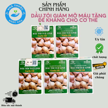 Dầu Tỏi Tuệ Linh Hỗ Trợ Xơ Vữa Động Mạch Chai 100 Viên Nang Mền
