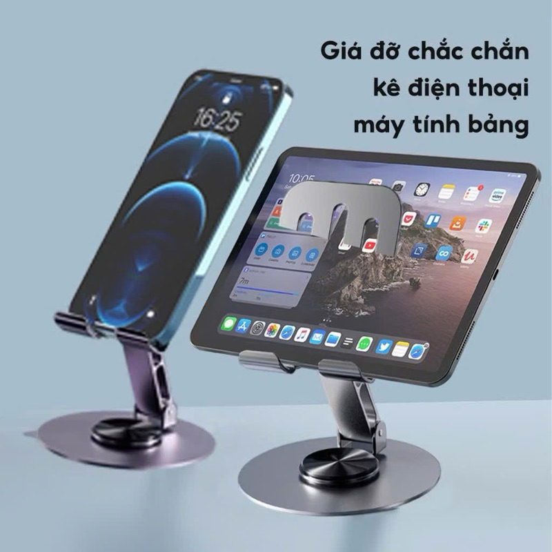 Giá đỡ điện thoại, máy tính bảng xoay 360 độ