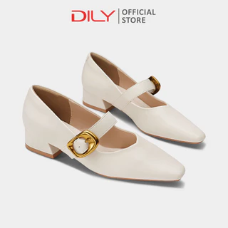 Giày cao gót nữ DILY mũi vuông sang trọng, giày bít mũi gót vuông cao 3cm DL0562