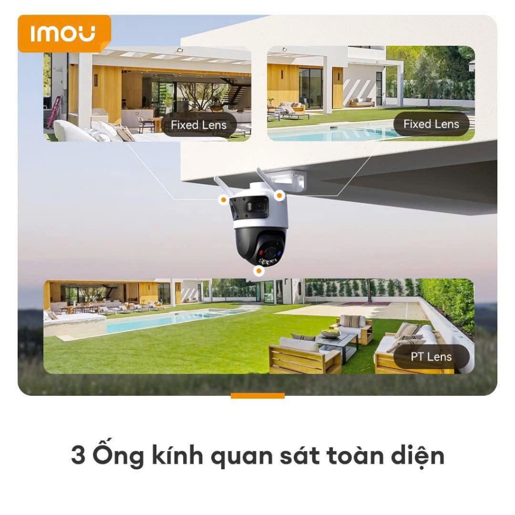 Camera Wifi IMOU 3 Mắt Cruiser Triple S7UP 11MP/Cruiser Pano Z S76DP 13MP, Còi Đèn, Có Màu Ban Đêm | BigBuy360 - bigbuy360.vn