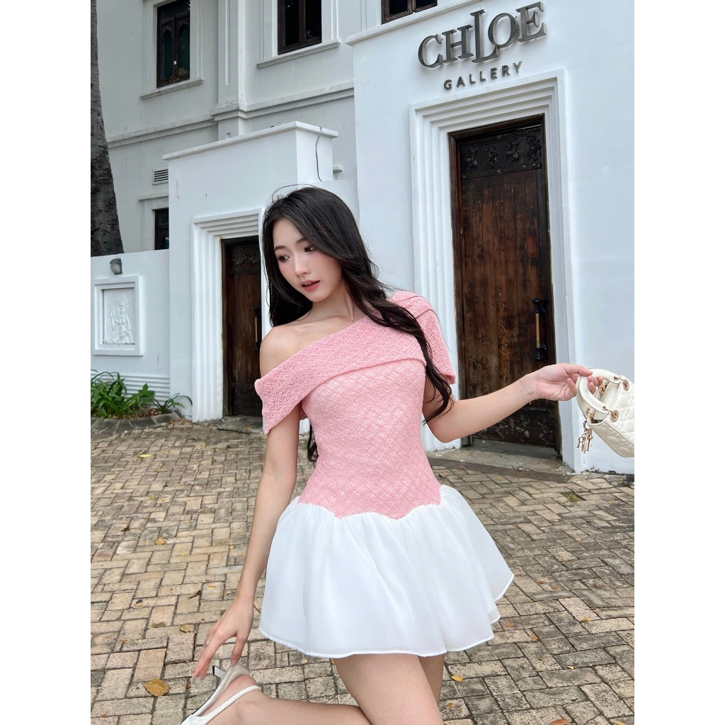 Ảnh Đầm Nữ Mini Trễ Vai Ôm Body Đuôi Cá Nữ Tính  - ABOLI DRESS - GOÛT DE JUN 3