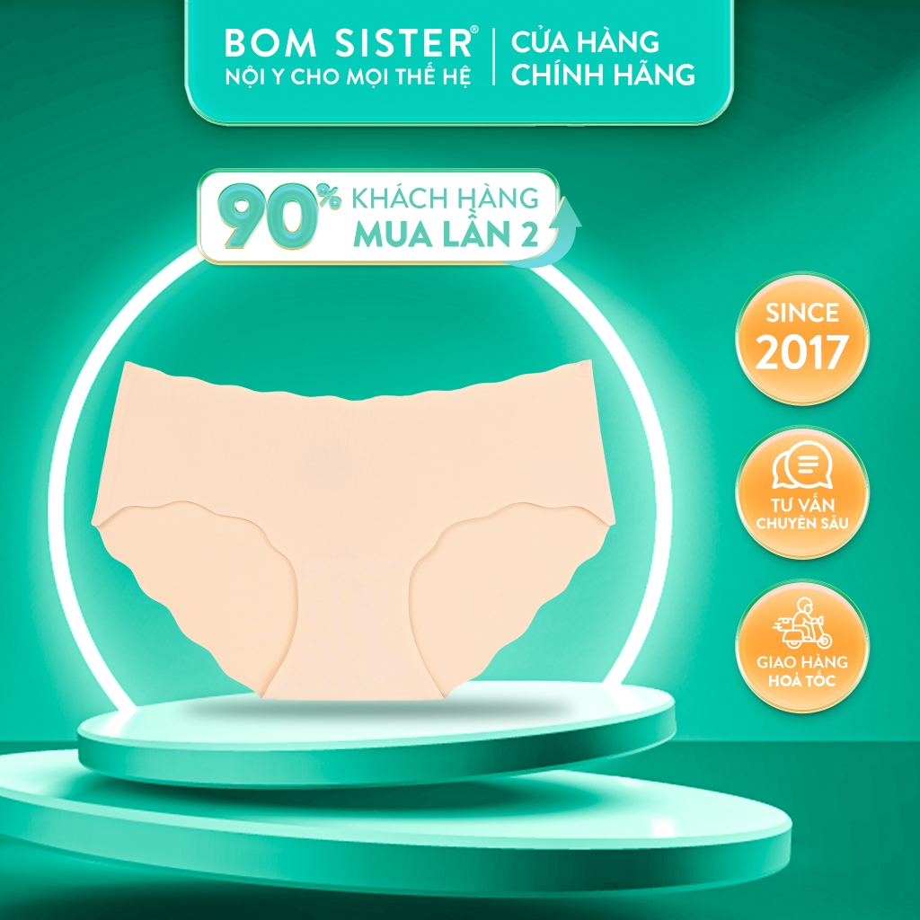 Ảnh BOM Sister x Ngọc Trinh - Quần lót nữ không viền su đúc màu trơn, tone màu mùa hè BOM SISTER MUQ2202 1