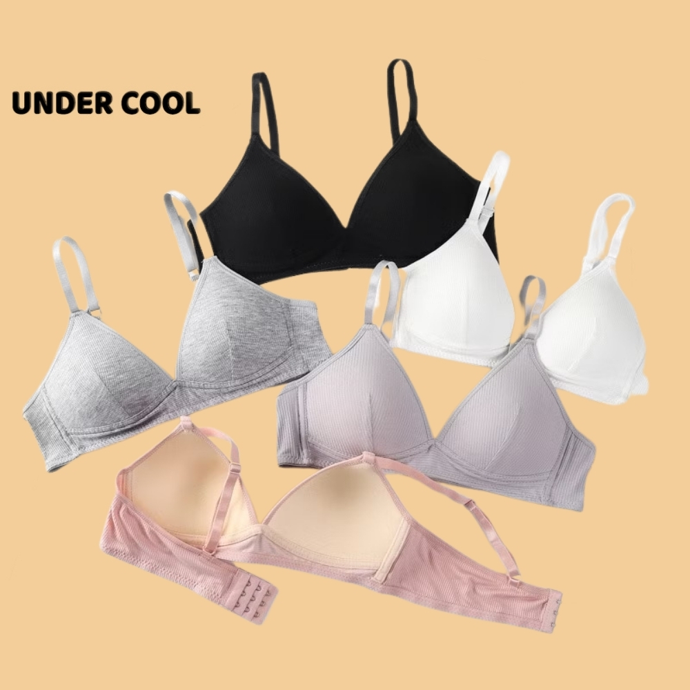Áo Ngực Cotton Mỏng UNDERCOOL – Thiết Kế Đơn Giản, Không Gọng, Thoải Mái Cả Ngày, Chất Liệu Mềm Mịn & Thấm Hút Tốt AL74