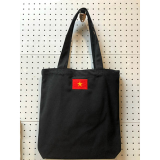 Túi canvas thêu cờ tổ quốc, túi tote thêu cờ Việt Nam Tot canvas bag đeo vai đi học đi chơi du lịch tota01t totb01t