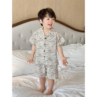 Set quần áo mùa hè Batala Kids, Set đi biển bé trai, Bộ đồ đi chơi du lịch chất liệu đũi tơ hoạ tiết 3 MÀU mới 2025