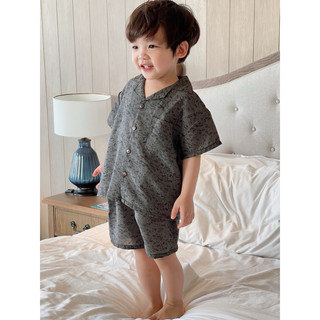 Set quần áo mùa hè Batala Kids, Set đi biển bé trai, Bộ đồ đi chơi du lịch chất liệu đũi tơ hoạ tiết 3 MÀU mới 2025