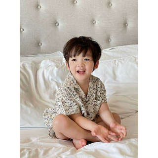 Set quần áo mùa hè Batala Kids, Set đi biển bé trai, Bộ đồ đi chơi du lịch chất liệu đũi tơ hoạ tiết 3 MÀU mới 2025