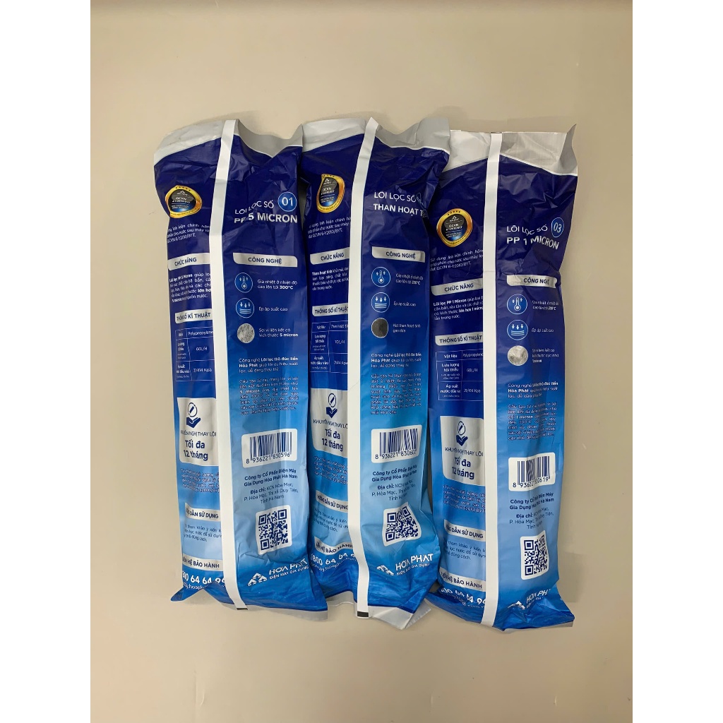 Combo 123 Đúc Hòa Phát Giúp Loại Bỏ Các Tạp Chất Cặn Bẩn Và Chất Gây Mùi Dùng Cho Máy Lọc Nước RO...