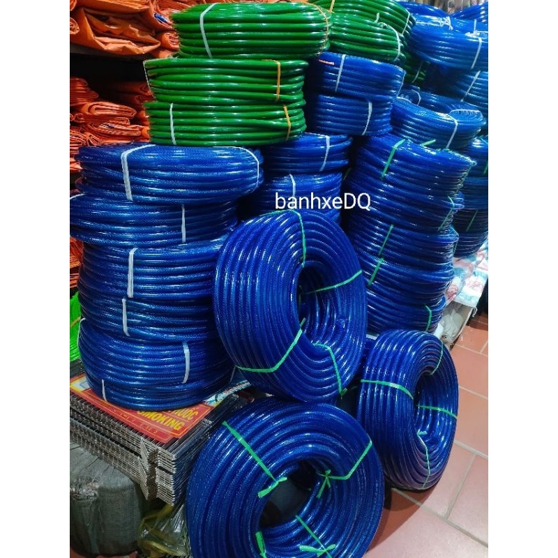Ống nước lưới dẻo xanh dương Phi 21 và Phi 27, 50m chất lượng cao