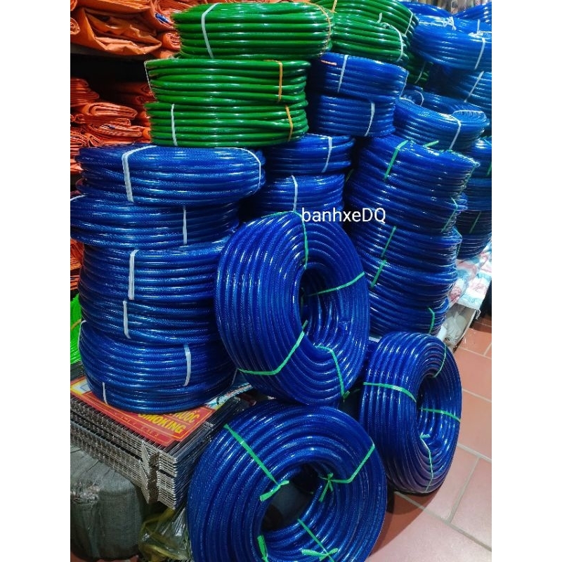 Ống nước lưới dẻo xanh dương Phi 21 và Phi 27, 50m chất lượng cao