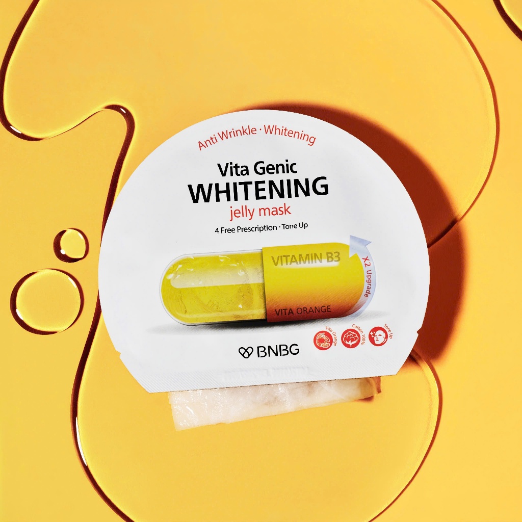 Ảnh Mặt Nạ Phục Hồi Da Xỉn Màu BNBG Vita Genic Whitening Jelly Mask 30ml (Miếng lẻ) 1