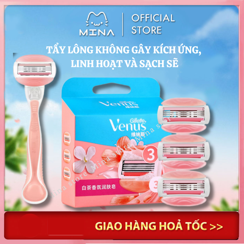 Đầu lưỡi rời thay thế dao cạo cho nữ có đầu bơ gillette venus comfortglide white tea venus