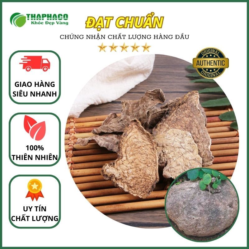 Củ bình vôi cắt lát sấy khô - hàng sạch thơm cao cấp - Túi lớn loại 1kg - Thảo Dược THAPHACO