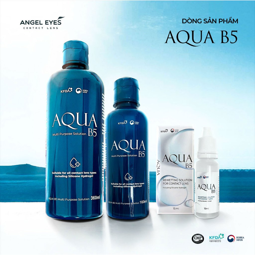 Ảnh COMBO Nước Ngâm Lens 360ml + Nhỏ Mắt Lens 15ml thương hiệu Aqua B5 (Nước ngâm & nhỏ mắt dành riêng cho kính áp tròng) 4