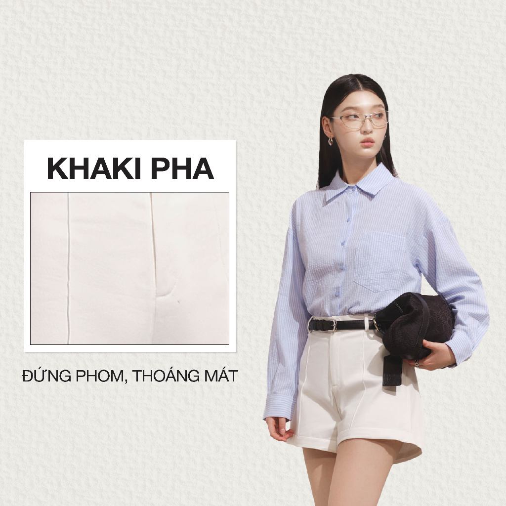 Ảnh DOTTIE - Quần short dáng A - Trắng - Q0385 1