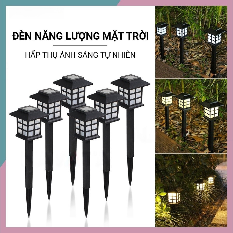 Đèn ngôi nhà cắm cỏ sân vườn năng lượng mặt trời chất lượng cao, chống nước, tự động bật tắt
