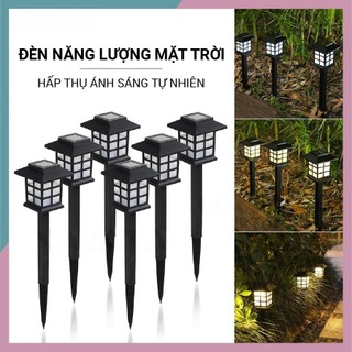 Đèn ngôi nhà cắm cỏ sân vườn năng lượng mặt trời chất lượng cao, chống nước, tự động bật tắt