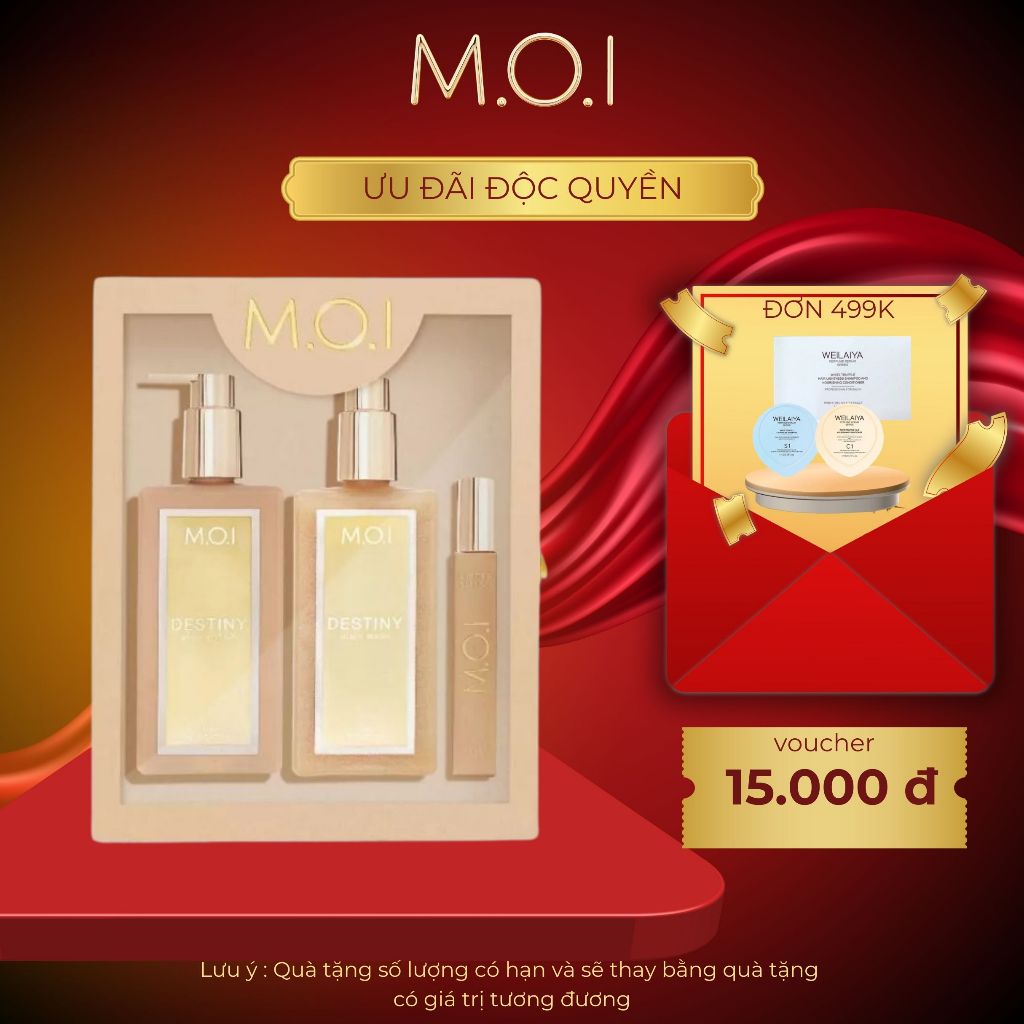 Ảnh Combo hộp quà Sữa tắm 250ml và Dưỡng thể 250ml hương nước hoa M.O.I Limited Edition Destiny 1