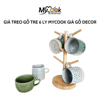 Kệ Giá Treo Ly 6 Cốc MYCOOK Bằng Gỗ Tre Decor Trang Trí Nhà Cửa Treo Ly Gỗ Tự Nhiên