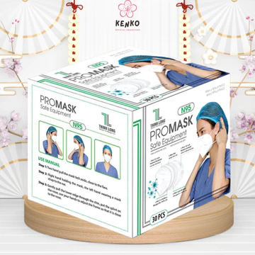 Khẩu trang y tế N95 THỊNH LONG Promask 5 lớp vải dày ôm sát giúp kháng khuẩn và chống giọt bắn