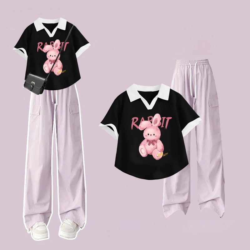 Áo polo hình thỏ cho bé gái size đại Beeshop H25045