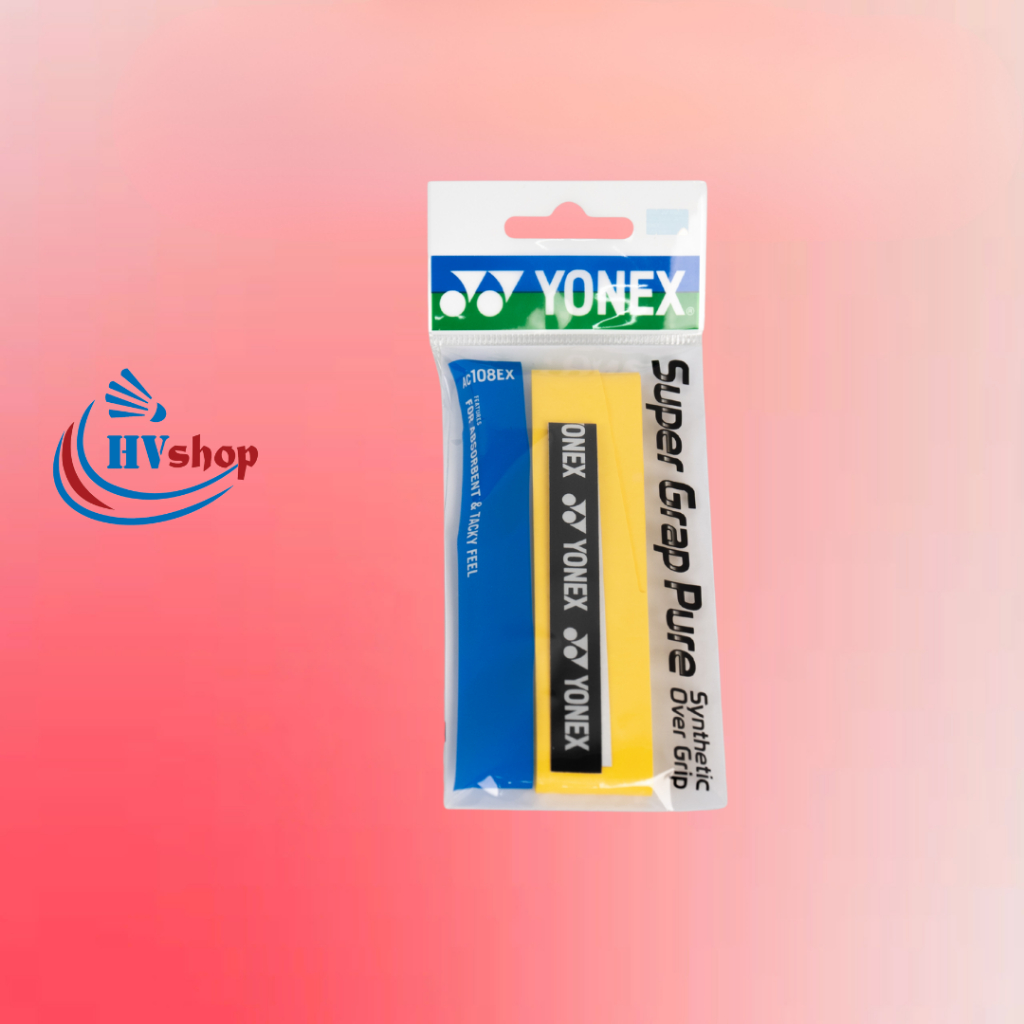 Quấn cán cầu lông Yonex AC108EX chính hãng, thấm hút mồ hôi tốt, siêu bám tay - HVShop
