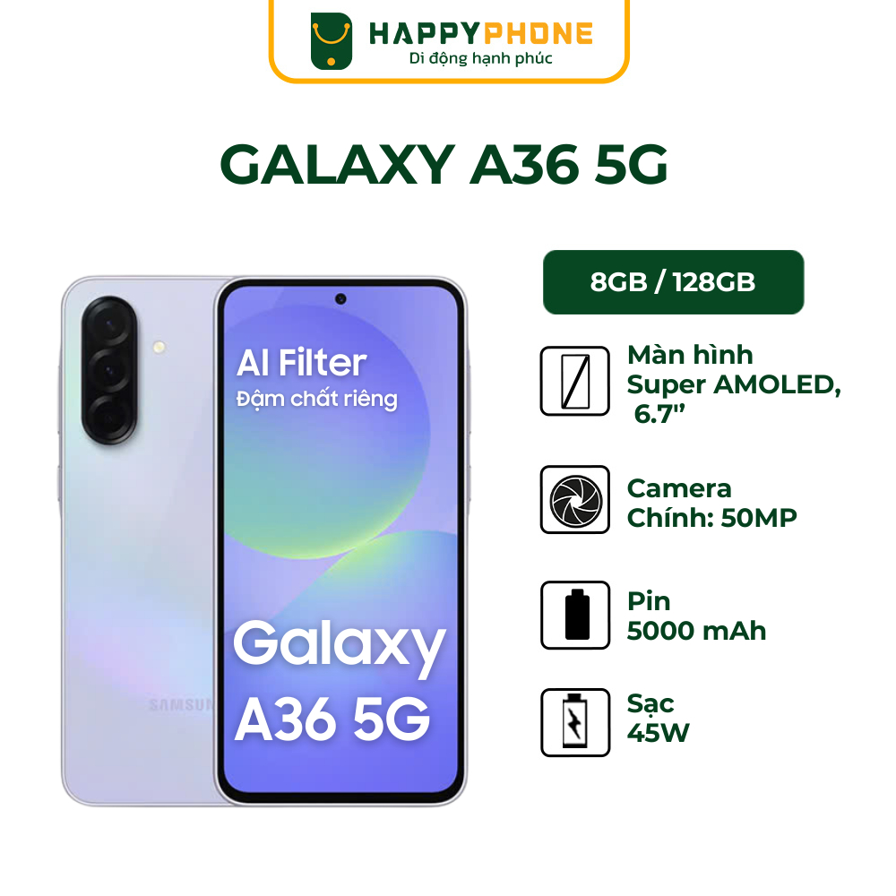 Ảnh Điện thoại Samsung Galaxy A36 5G - Hàng chính hãng, Nguyên seal 2